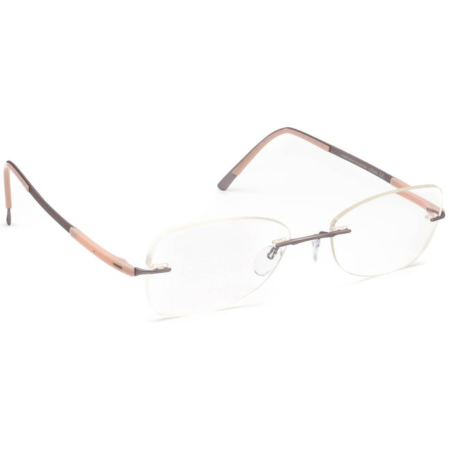 Silhouette Women's Eyeglasses 4476 40 6053 5416 Titan Creme Matte/Light Pink Rimless Frame Austria 50[]17 135