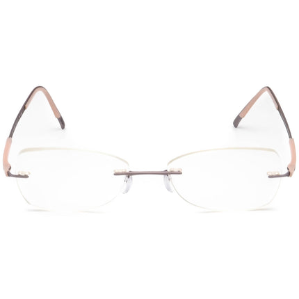 Silhouette Women's Eyeglasses 4476 40 6053 5416 Titan Creme Matte/Light Pink Rimless Frame Austria 50[]17 135