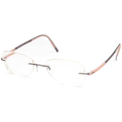 Silhouette Women's Eyeglasses 4476 40 6053 5416 Titan Creme Matte/Light Pink Rimless Frame Austria 50[]17 135