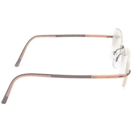Silhouette Women's Eyeglasses 4476 40 6053 5416 Titan Creme Matte/Light Pink Rimless Frame Austria 50[]17 135