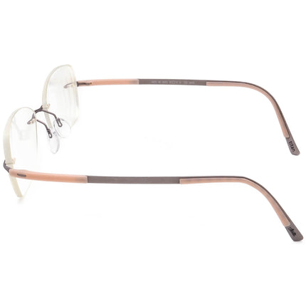 Silhouette Women's Eyeglasses 4476 40 6053 5416 Titan Creme Matte/Light Pink Rimless Frame Austria 50[]17 135