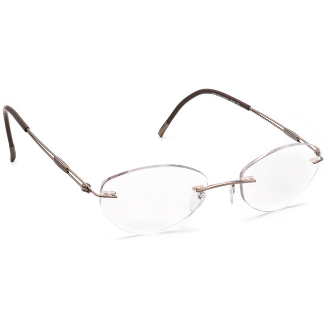 Silhouette Women's Eyeglasses 5223 40 6055 Titan Brown Rimless Frame Austria 49[]19 145