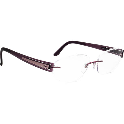 Silhouette Women's Eyeglasses 5231 40 6052 Titan Purple Rimless Frame Austria 51[]17 135