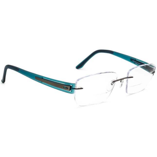 Silhouette Eyeglasses 5231 60 6057 Titan Gunmetal/Matte Blue Rimless Frame Austria 51[]17 135