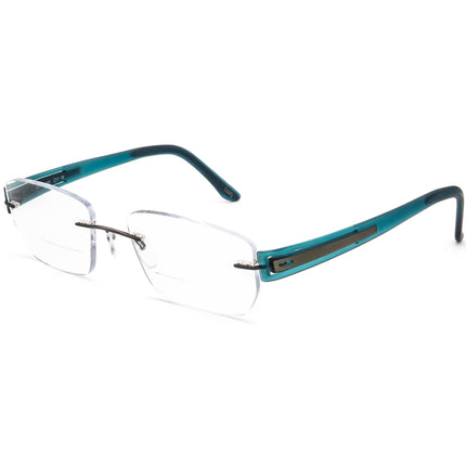 Silhouette Eyeglasses 5231 60 6057 Titan Gunmetal/Matte Blue Rimless Frame Austria 51[]17 135