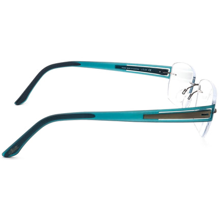 Silhouette Eyeglasses 5231 60 6057 Titan Gunmetal/Matte Blue Rimless Frame Austria 51[]17 135