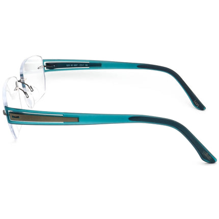 Silhouette Eyeglasses 5231 60 6057 Titan Gunmetal/Matte Blue Rimless Frame Austria 51[]17 135