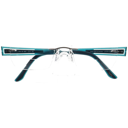 Silhouette Eyeglasses 5231 60 6057 Titan Gunmetal/Matte Blue Rimless Frame Austria 51[]17 135