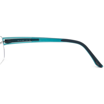 Silhouette Eyeglasses 5231 60 6057 Titan Gunmetal/Matte Blue Rimless Frame Austria 51[]17 135