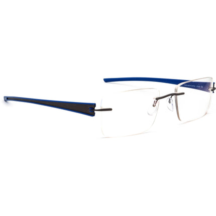 Silhouette Eyeglasses 5255 6061 Titan Matte Gunmetal&Blue Rimless Frame Austria 52[]19 135