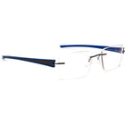 Silhouette Eyeglasses 5255 6061 Titan Matte Gunmetal&Blue Rimless Frame Austria 52[]19 135
