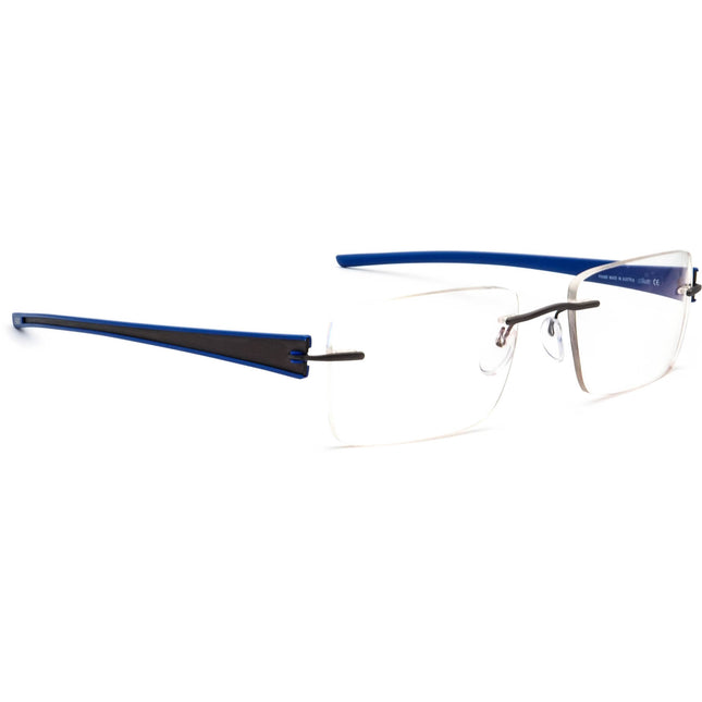 Silhouette Eyeglasses 5255 6061 Titan Matte Gunmetal&Blue Rimless Frame Austria 52[]19 135