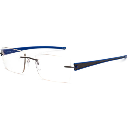 Silhouette Eyeglasses 5255 6061 Titan Matte Gunmetal&Blue Rimless Frame Austria 52[]19 135