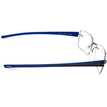 Silhouette Eyeglasses 5255 6061 Titan Matte Gunmetal&Blue Rimless Frame Austria 52[]19 135