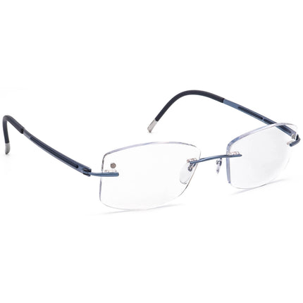 Silhouette Women's Eyeglasses 5263 40 6056 Titan Blue Rimless Frame Austria 50[]19 140