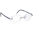 Silhouette Women's Eyeglasses 5263 40 6056 Titan Blue Rimless Frame Austria 50[]19 140