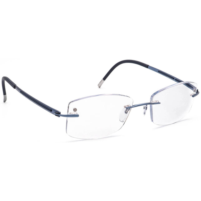 Silhouette Women's Eyeglasses 5263 40 6056 Titan Blue Rimless Frame Austria 50[]19 140