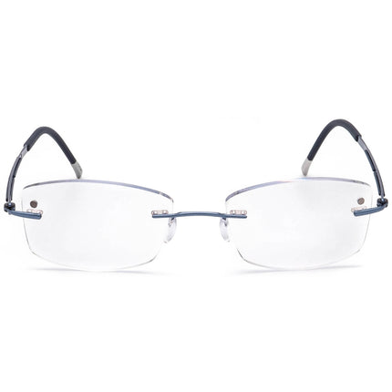 Silhouette Women's Eyeglasses 5263 40 6056 Titan Blue Rimless Frame Austria 50[]19 140
