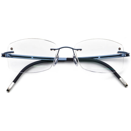 Silhouette Women's Eyeglasses 5263 40 6056 Titan Blue Rimless Frame Austria 50[]19 140
