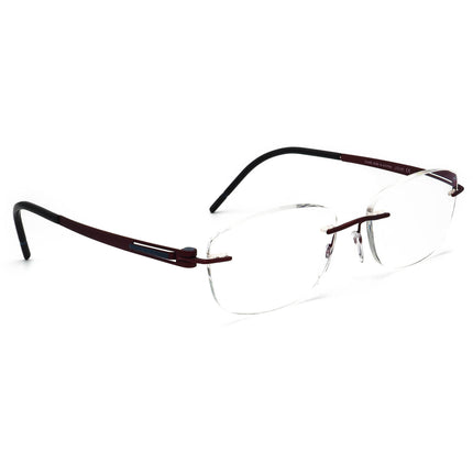 Silhouette Eyeglasses 5369 40 6062 Burgundy Rimless Metal Frame Austria 52[]17 140