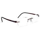 Silhouette Eyeglasses 5369 40 6062 Burgundy Rimless Metal Frame Austria 52[]17 140