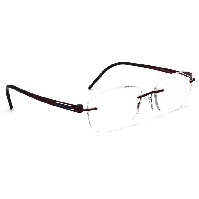 Silhouette Eyeglasses 5369 40 6062 Burgundy Rimless Metal Frame Austria 52[]17 140