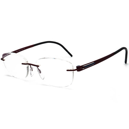 Silhouette Eyeglasses 5369 40 6062 Burgundy Rimless Metal Frame Austria 52[]17 140
