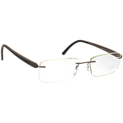 Silhouette Men's Eyeglasses 5374 48 6051 5408 Titan Brown Rimless Frame Austria 54[]17 140