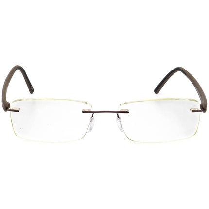 Silhouette Men's Eyeglasses 5374 48 6051 5408 Titan Brown Rimless Frame Austria 54[]17 140