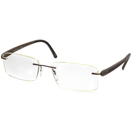Silhouette Men's Eyeglasses 5374 48 6051 5408 Titan Brown Rimless Frame Austria 54[]17 140