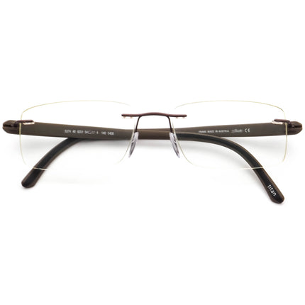 Silhouette Men's Eyeglasses 5374 48 6051 5408 Titan Brown Rimless Frame Austria 54[]17 140