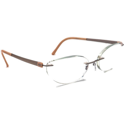Silhouette Women's Eyeglasses 5452 40 6052 Silver/Pink Rimless Metal Frame Austria 57[]19 135