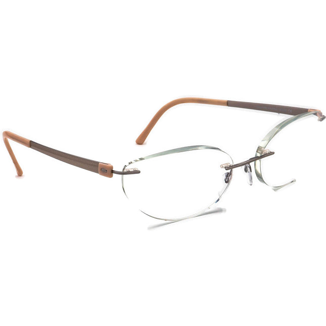 Silhouette Women's Eyeglasses 5452 40 6052 Silver/Pink Rimless Metal Frame Austria 57[]19 135