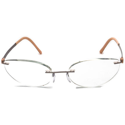 Silhouette Women's Eyeglasses 5452 40 6052 Silver/Pink Rimless Metal Frame Austria 57[]19 135