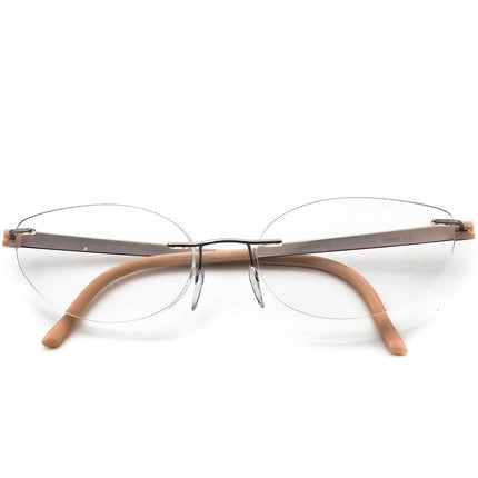 Silhouette Women's Eyeglasses 5452 40 6052 Silver/Pink Rimless Metal Frame Austria 57[]19 135