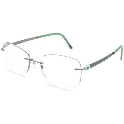Silhouette Women's Eyeglasses 5452 40 6054 Titan Green Rimless Frame Austria 53[]17 135