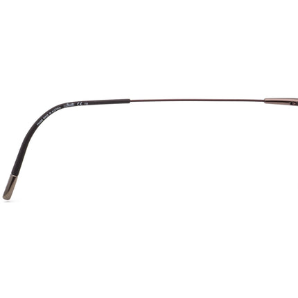 Silhouette Women's Eyeglasses 5500 70 6140 Titan with Accent Ring Brown Rimless Frame Austria 52[]19 145