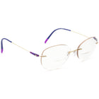 Silhouette Women's Eyeglasses 5500 70 7530 Titan Gold/Purple Rimless Frame Austria 50[]17 135