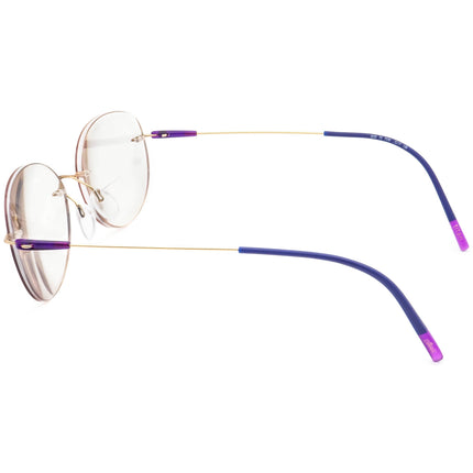Silhouette Women's Eyeglasses 5500 70 7530 Titan Gold/Purple Rimless Frame Austria 50[]17 135