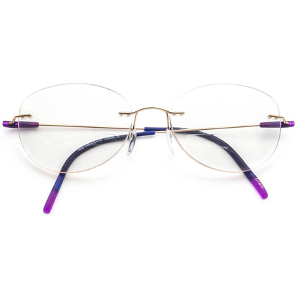 Silhouette Women's Eyeglasses 5500 70 7530 Titan Gold/Purple Rimless Frame Austria 50[]17 135
