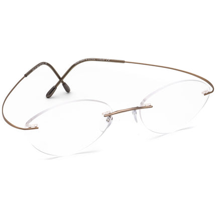 Silhouette Women's Eyeglasses 5515 CV 8540 Titan Brushed Brown Rimless Frame Austria 50[]19 140