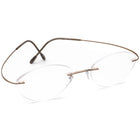 Silhouette Women's Eyeglasses 5515 CV 8540 Titan Brushed Brown Rimless Frame Austria 50[]19 140