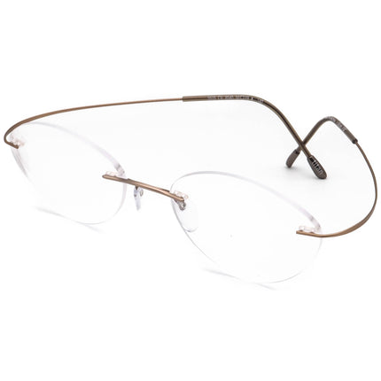 Silhouette Women's Eyeglasses 5515 CV 8540 Titan Brushed Brown Rimless Frame Austria 50[]19 140