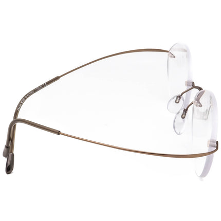 Silhouette Women's Eyeglasses 5515 CV 8540 Titan Brushed Brown Rimless Frame Austria 50[]19 140