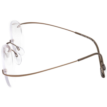 Silhouette Women's Eyeglasses 5515 CV 8540 Titan Brushed Brown Rimless Frame Austria 50[]19 140
