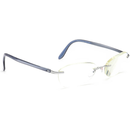 Silhouette Eyeglasses 6610 18 6050 Silver/Blue Rimless Frame Austria 52[]17 140