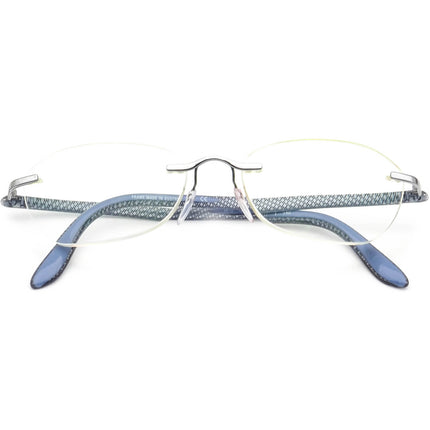 Silhouette Eyeglasses 6610 18 6050 Silver/Blue Rimless Frame Austria 52[]17 140
