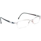 Silhouette Eyeglasses 6613 00 6050 Silver/Blue Half Rim Frame Austria 52[]16 130
