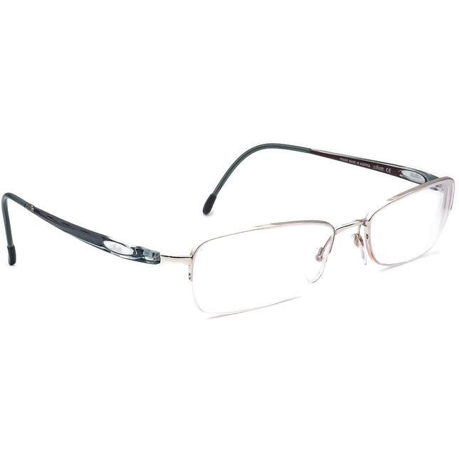 Silhouette Eyeglasses 6613 00 6050 Silver/Blue Half Rim Frame Austria 52[]16 130