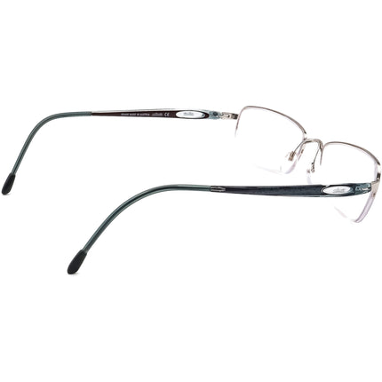 Silhouette Eyeglasses 6613 00 6050 Silver/Blue Half Rim Frame Austria 52[]16 130